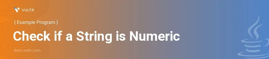 Check if a string is numeric header image