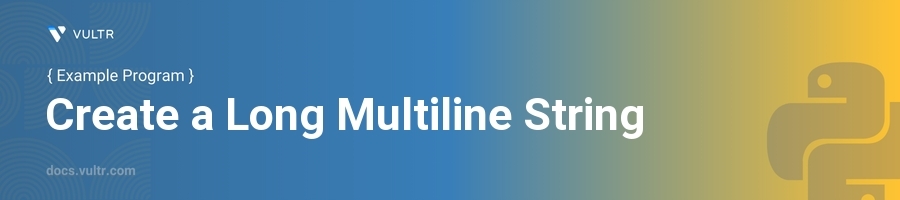 Create a long multiline string header image