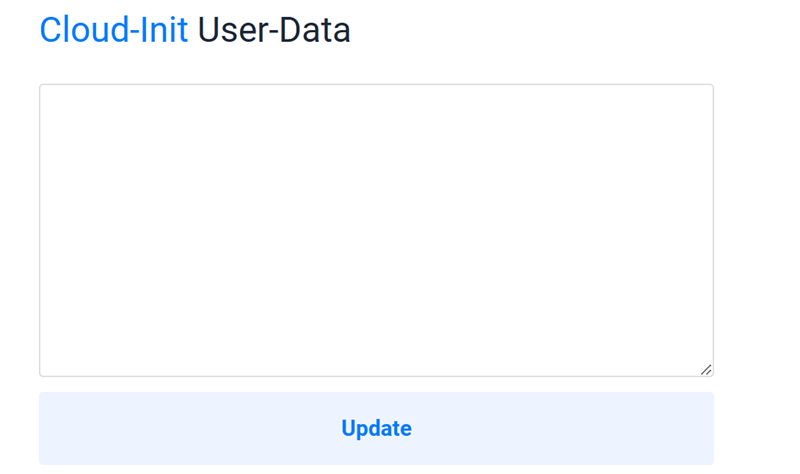 Update Cloud-Init user data