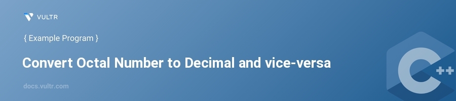 Convert octal number to decimal and vice-versa header image