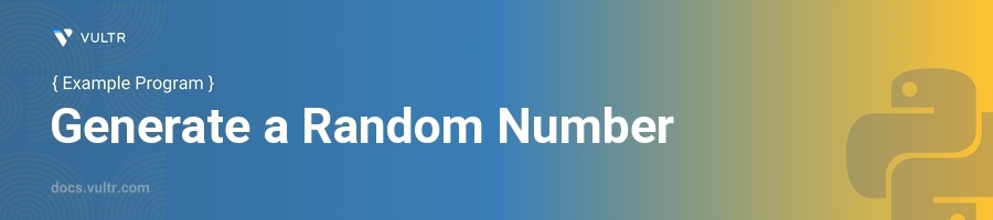 Generate a random number header image