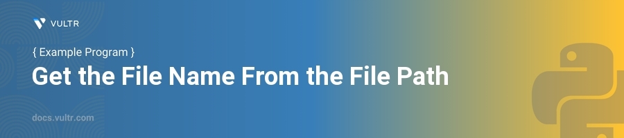 Get the file name from the file path header image