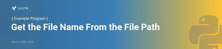 Get the file name from the file path header image