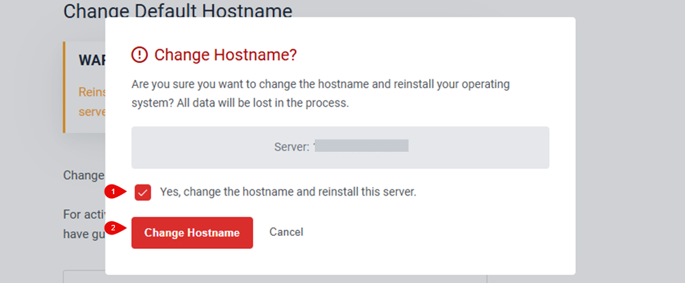 Apply the new hostname