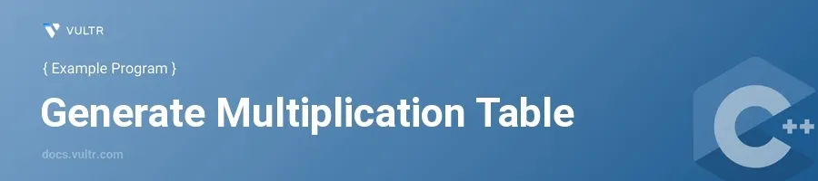 Generate multiplication table header image