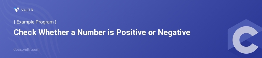 Check whether a number is positive or negative header image