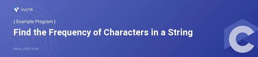 Find the frequency of characters in a string header image