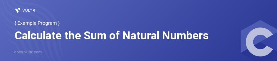 Calculate the sum of natural numbers header image