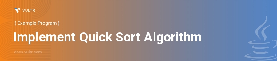 Implement quick sort algorithm header image