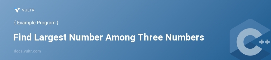 Find largest number among three numbers header image