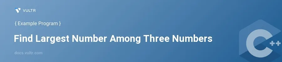 Find largest number among three numbers header image