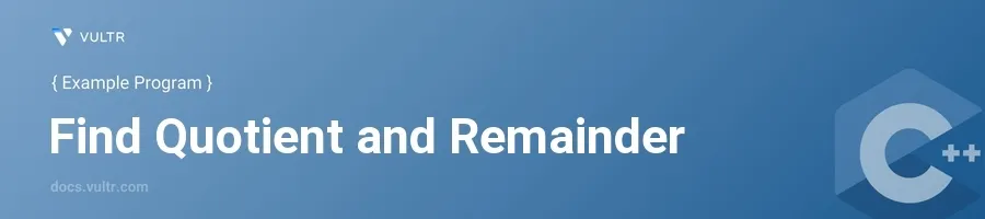 Find quotient and remainder header image