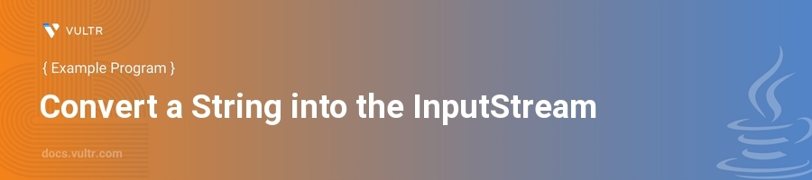 Convert a string into the inputstream header image