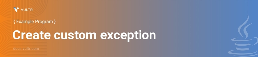 Create custom exception header image