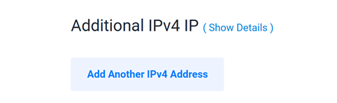 Add a new IPV4 address