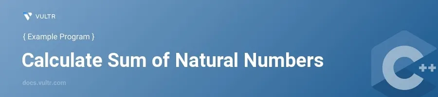 Calculate sum of natural numbers header image