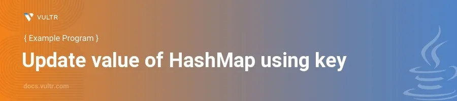 Update value of hashmap using key header image