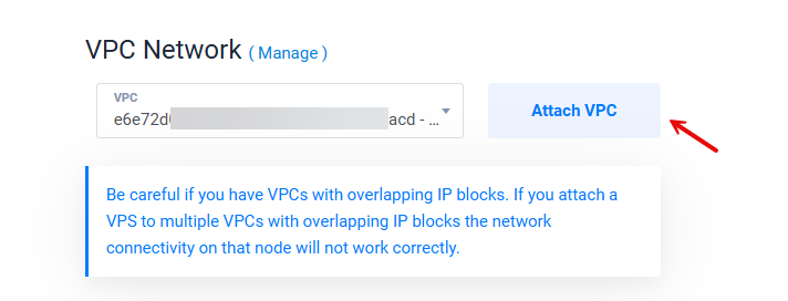 Select a VPC Network