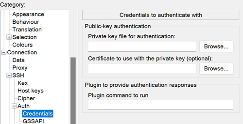 Expand advanced SSH options