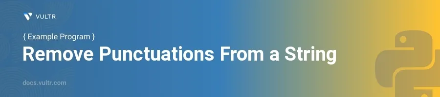 Remove punctuations from a string header image