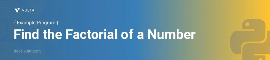 Find the factorial of a number header image