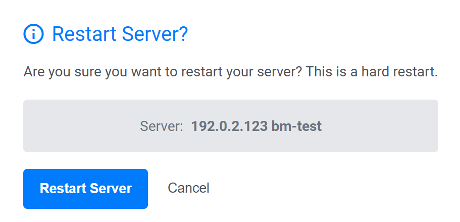 Restart the Server