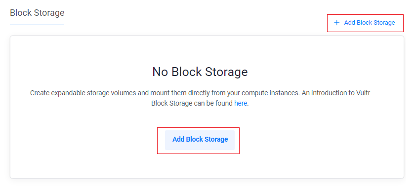 Add Block Storage Volume