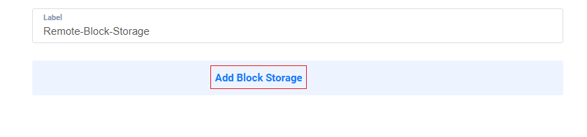 Enter Block Storage Volume Label