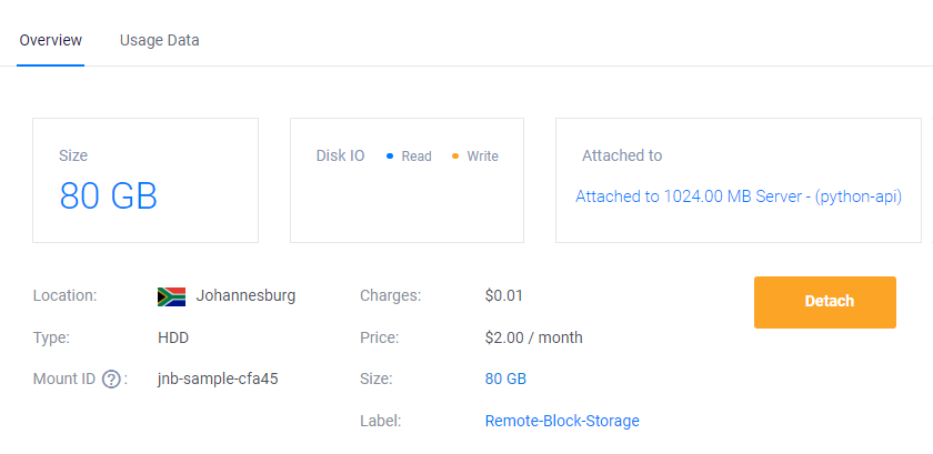 Vultr Block Storage Volume Overview