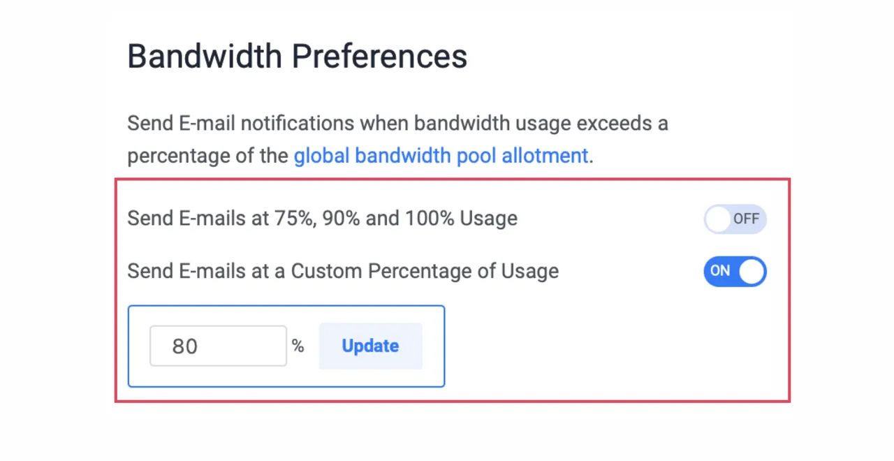 Bandwidth Preferences