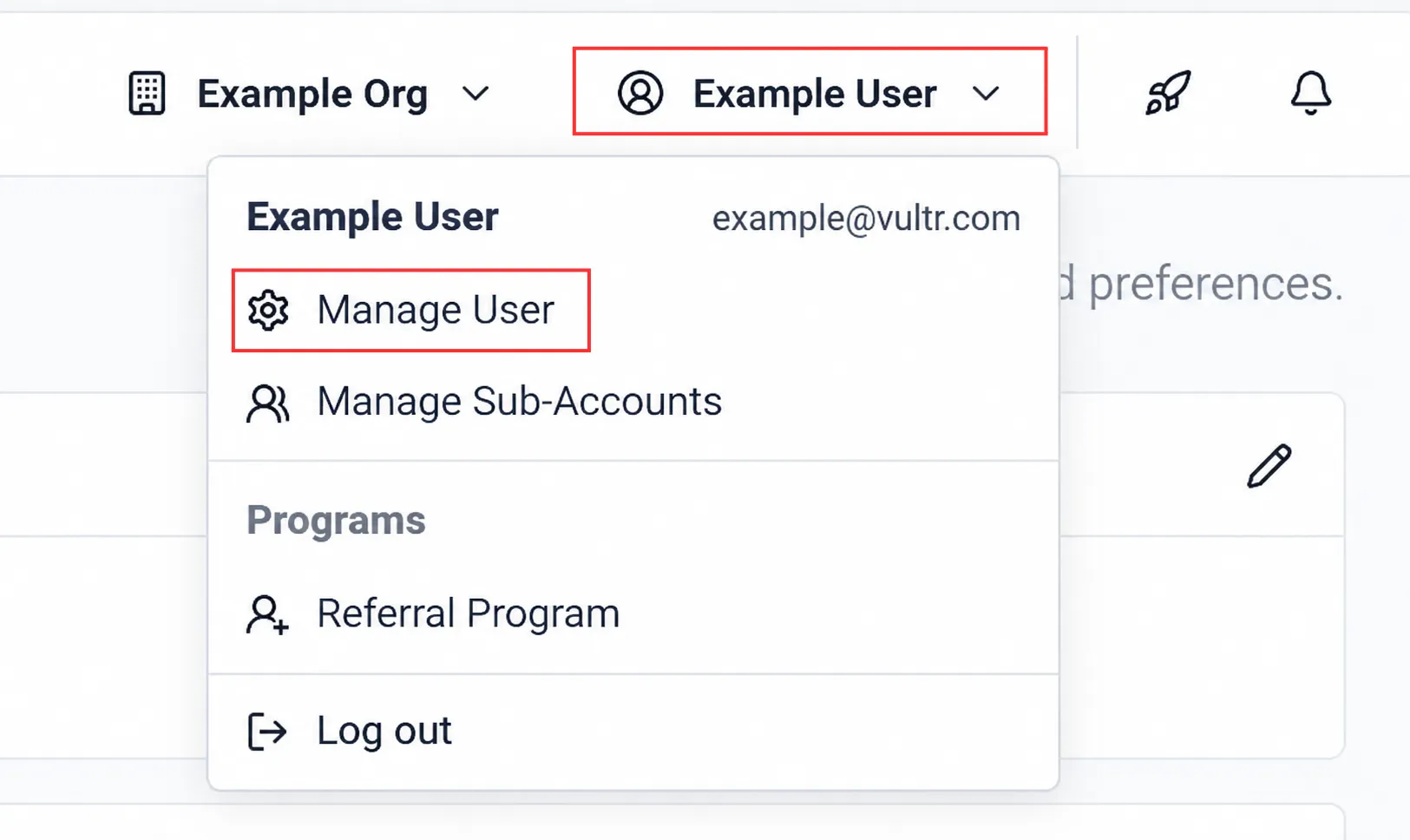 Account and Manage User