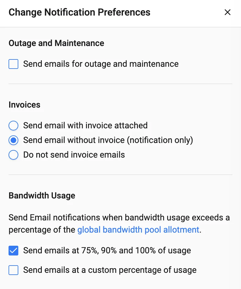 Bandwidth Preferences