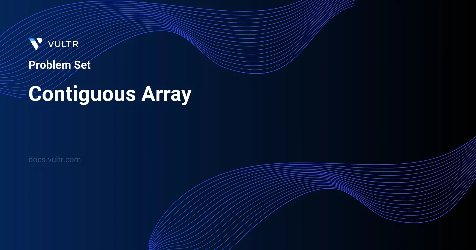 Contiguous Array header image