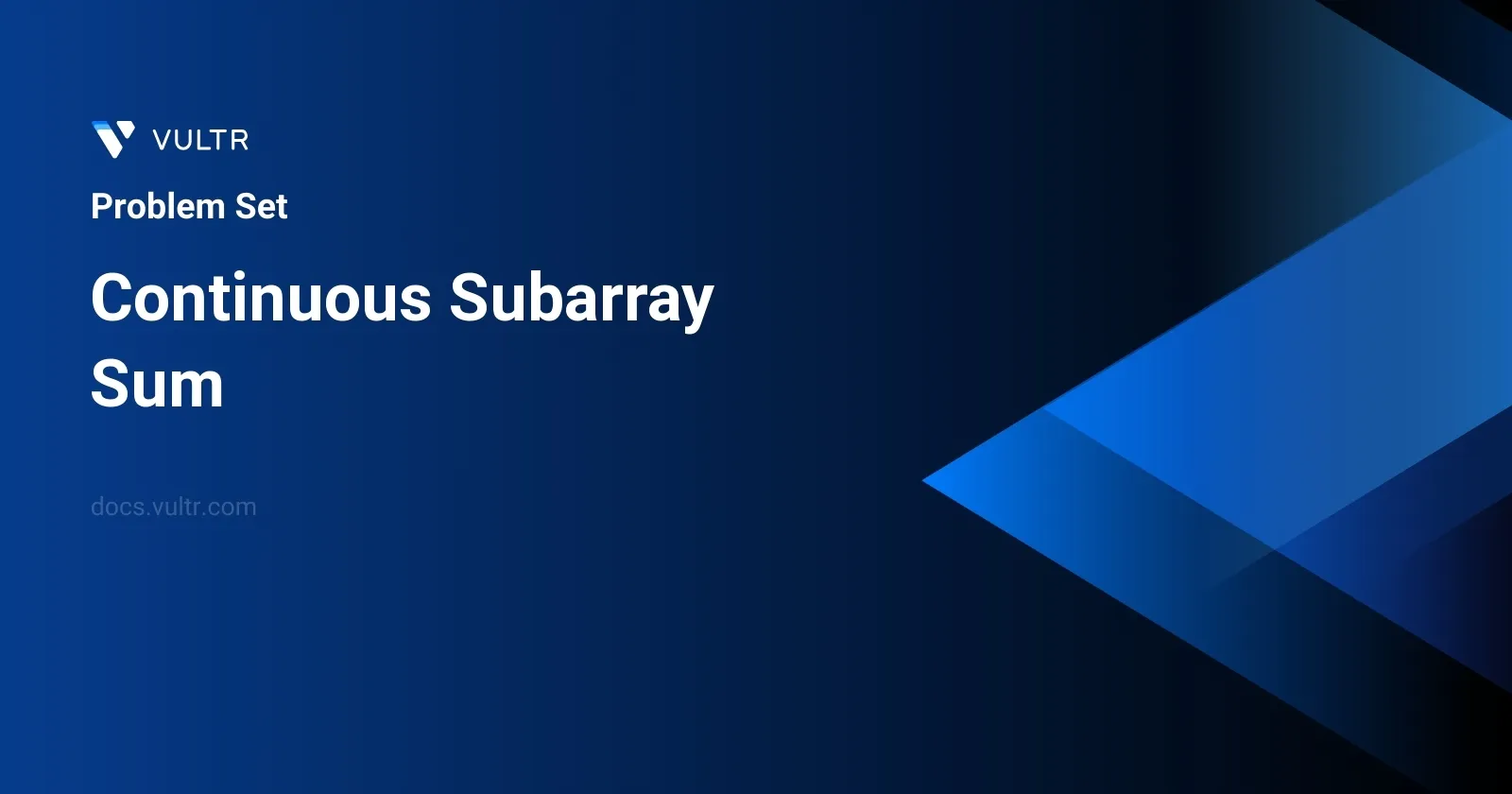 Continuous Subarray Sum header image