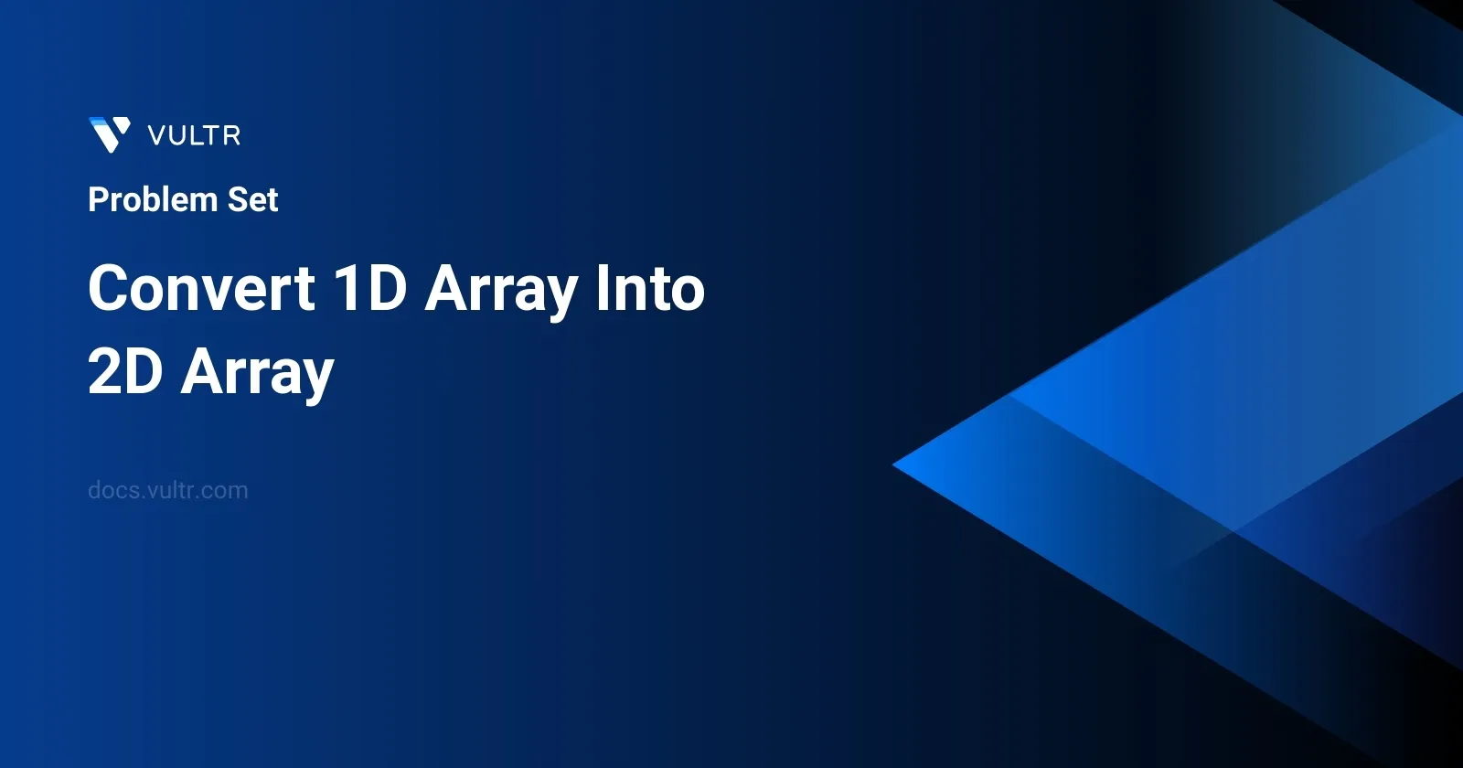 Convert 1D Array Into 2D Array header image