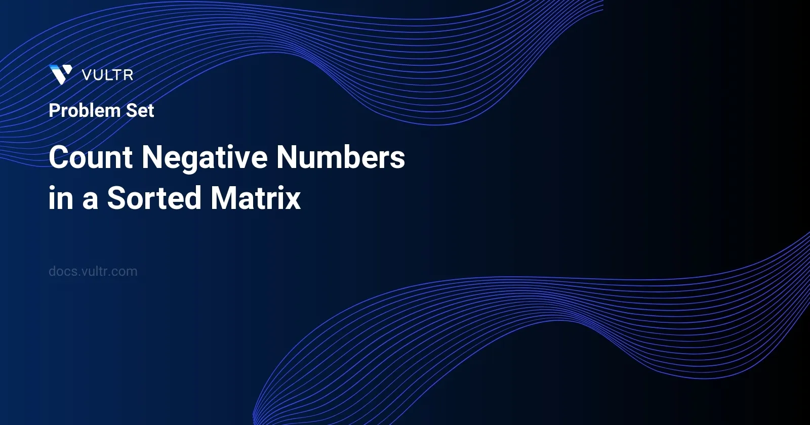 Count Negative Numbers in a Sorted Matrix header image