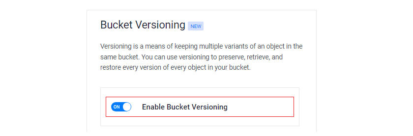 Bucket Versioning