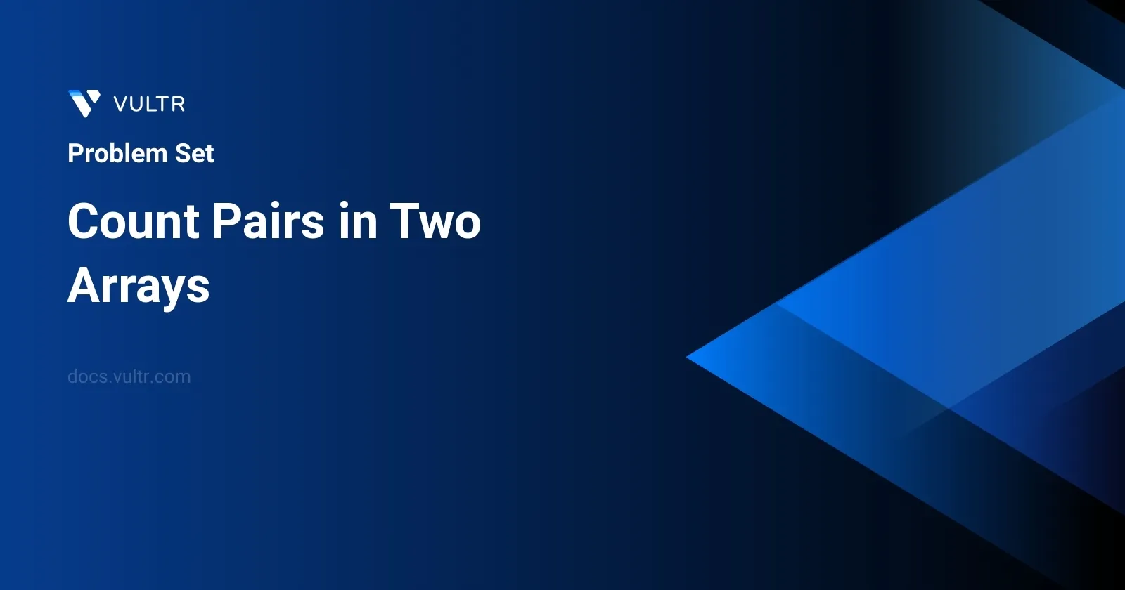 Count Pairs in Two Arrays header image