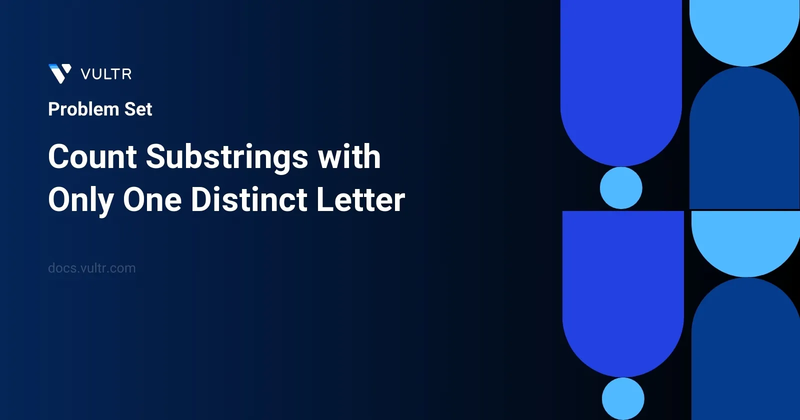 Count Substrings with Only One Distinct Letter header image