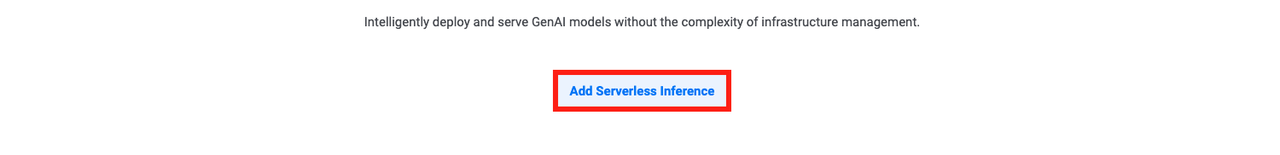 Add serverless inference button