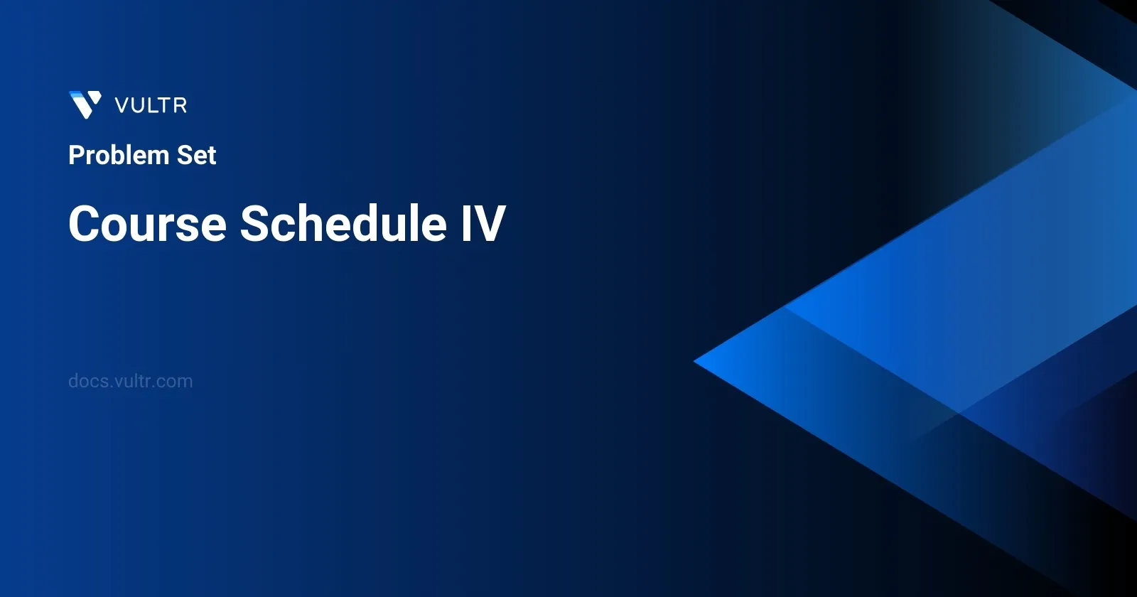 Course Schedule IV header image