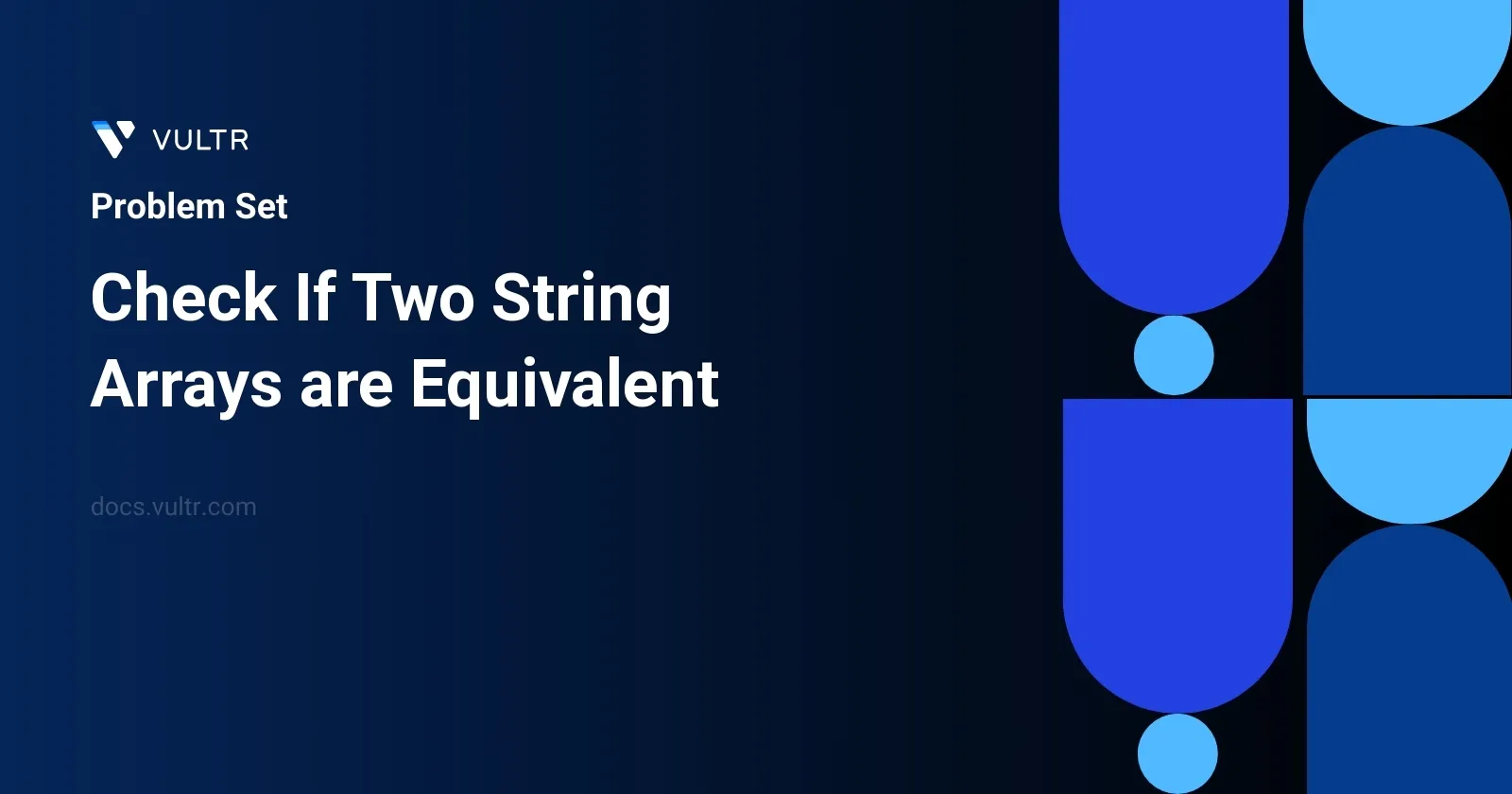 Check If Two String Arrays are Equivalent header image
