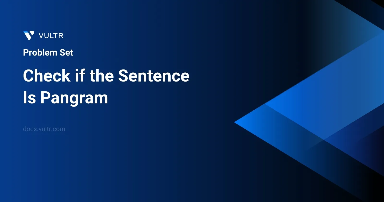 Check if the Sentence Is Pangram header image