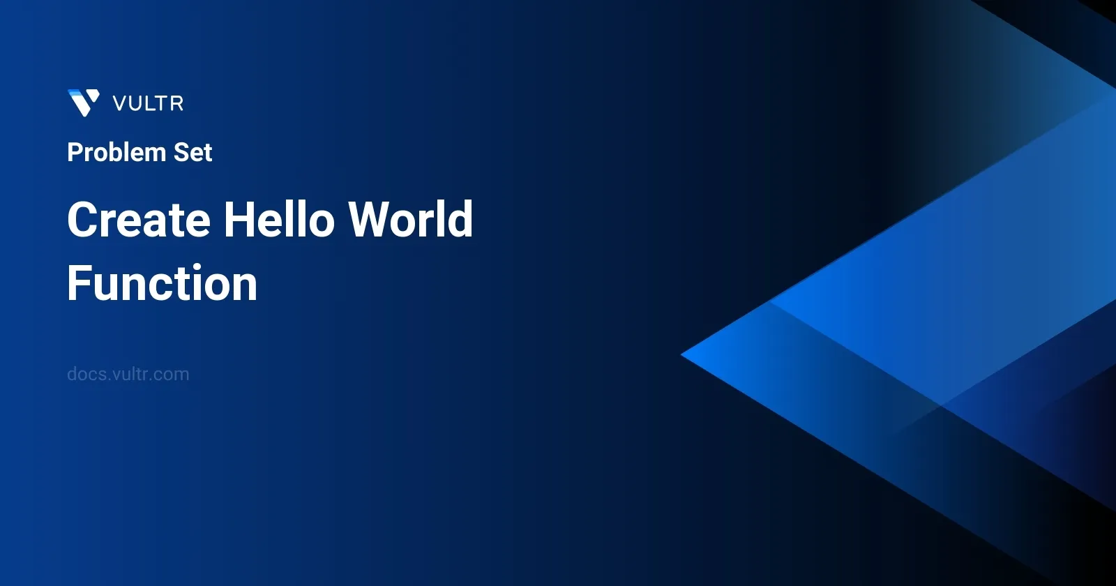 Create Hello World Function header image