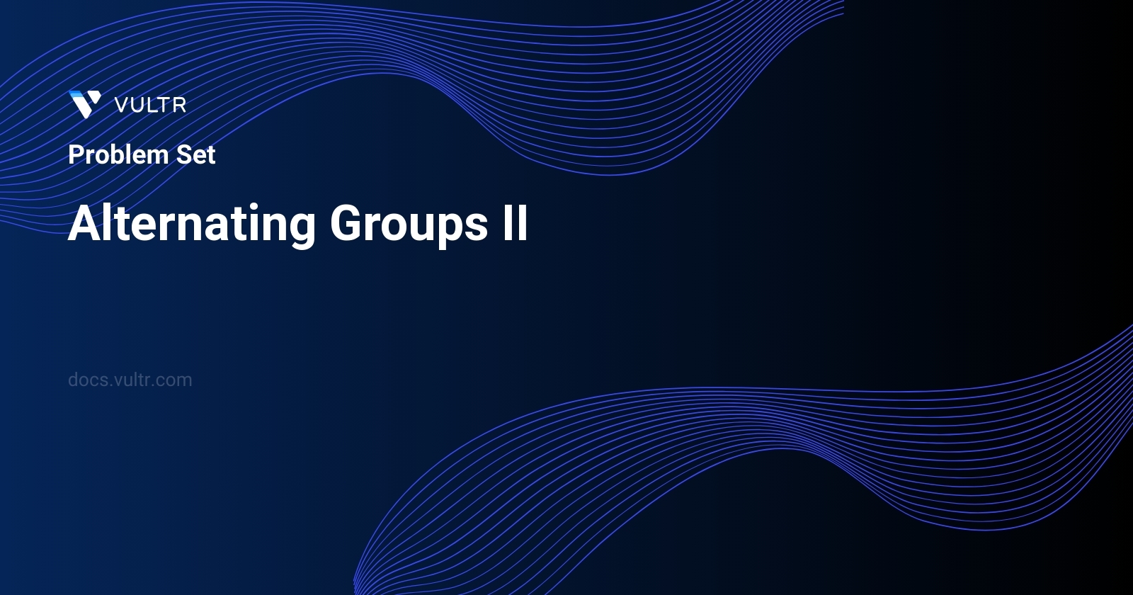 Alternating Groups II header image