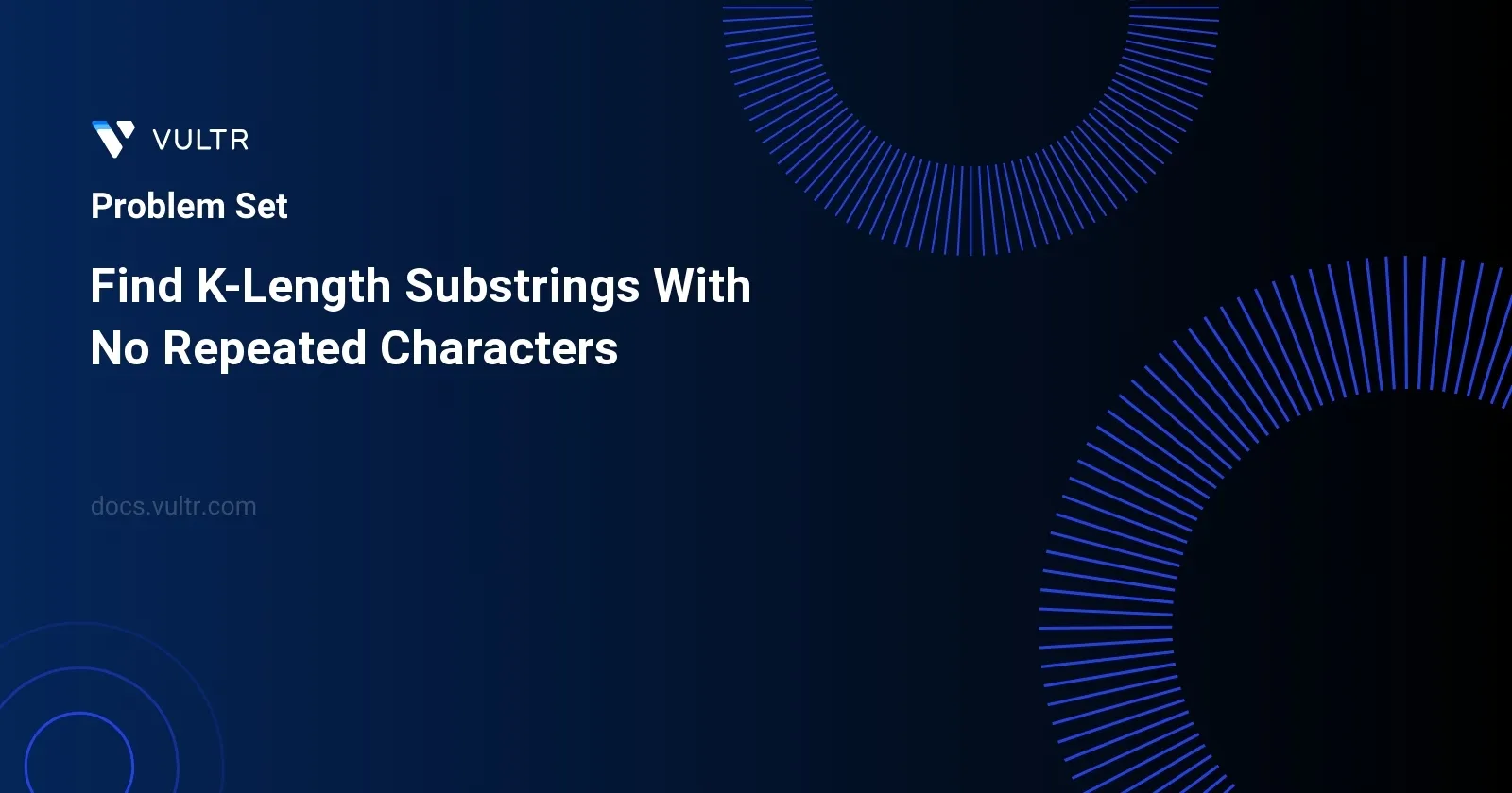 Find K-Length Substrings With No Repeated Characters header image