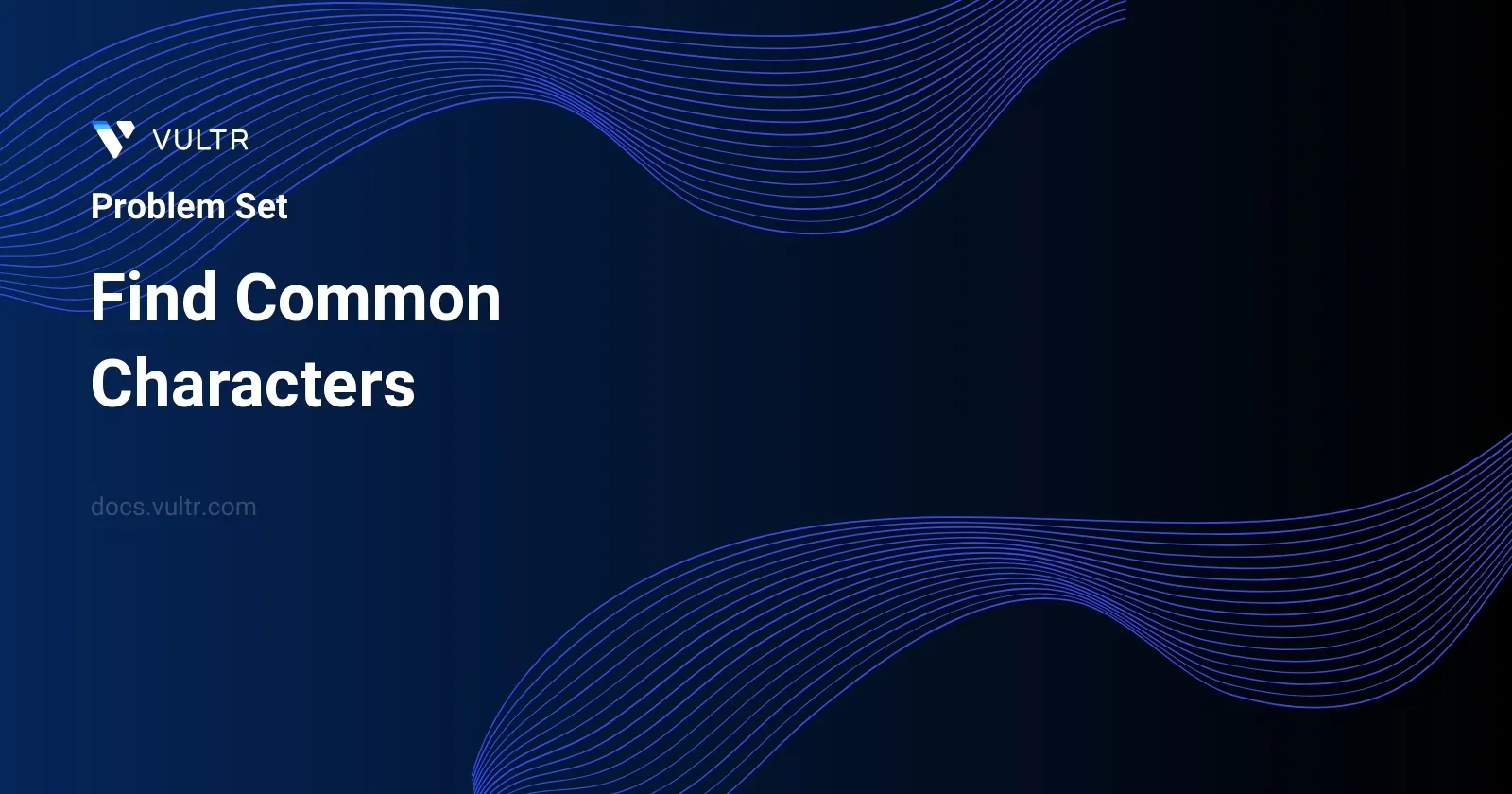 Find Common Characters header image