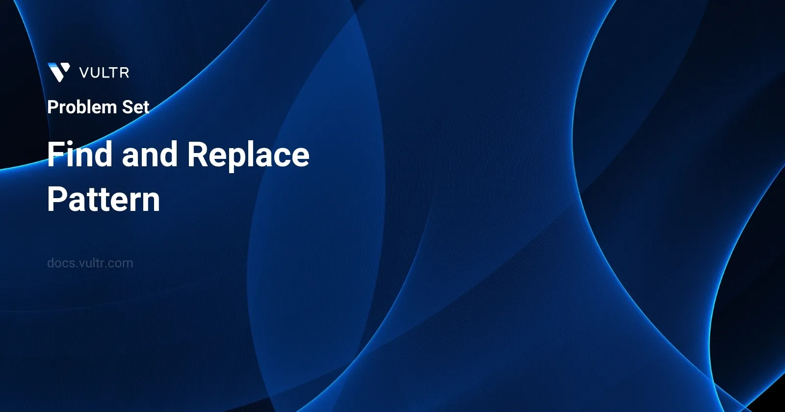 Find and Replace Pattern header image