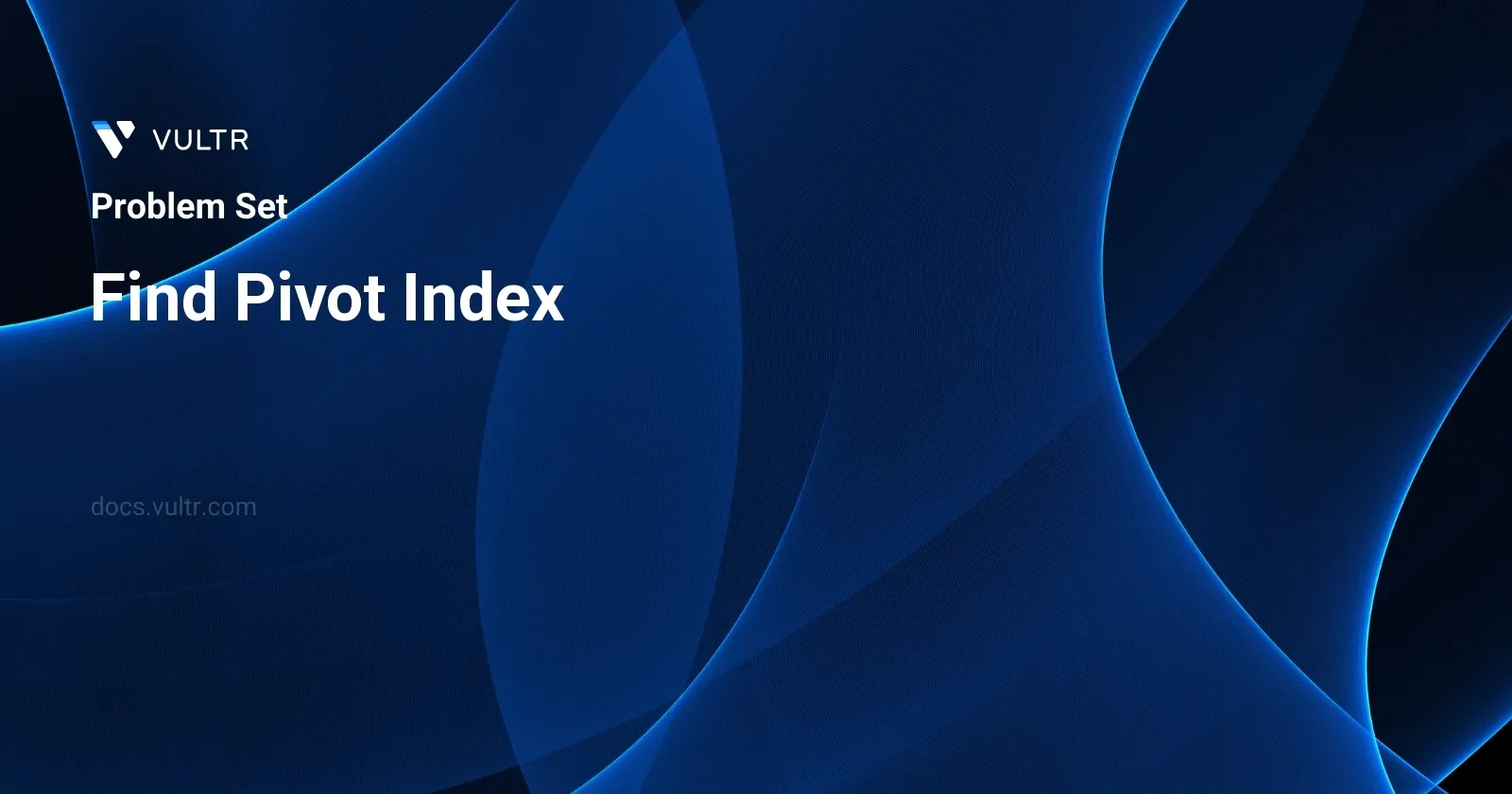 Find Pivot Index header image