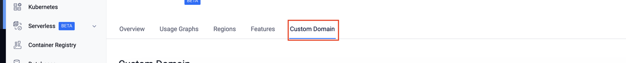 Access the custom domain window